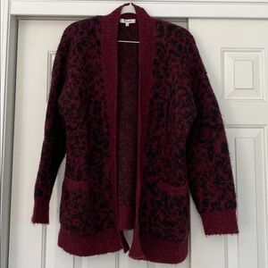 Madewell Alpaca-Merino Wool Leopard Print Cardigan